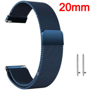  (Blue) 20mm Fashion Business Wristband For Huami Bip/Bip lite/GTS1/2/GTR 42mm 