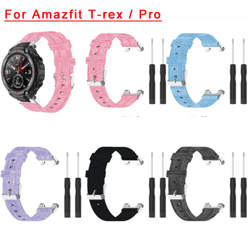 Nylon canvas  Wristband For Huami Amazfit T-Rex / Pro