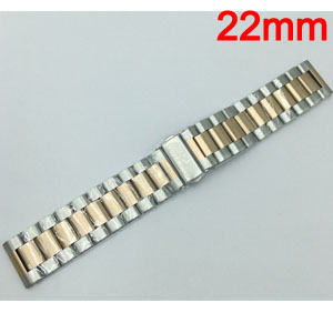  (silver+Rose gold) 22mm stainless steel Wristband For Huami 1/2/2s/3/GTR 47MM/GTR 2 
