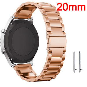  (Rose gold) 20mm stainless steel  Wristband For Huami Bip/Bip lite/GTS1/2/GTR 42mm 