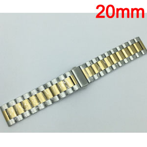  (silver+gold) 20mm stainless steel  Wristband For Huami Bip/Bip lite/GTS1/2/GTR 42mm 