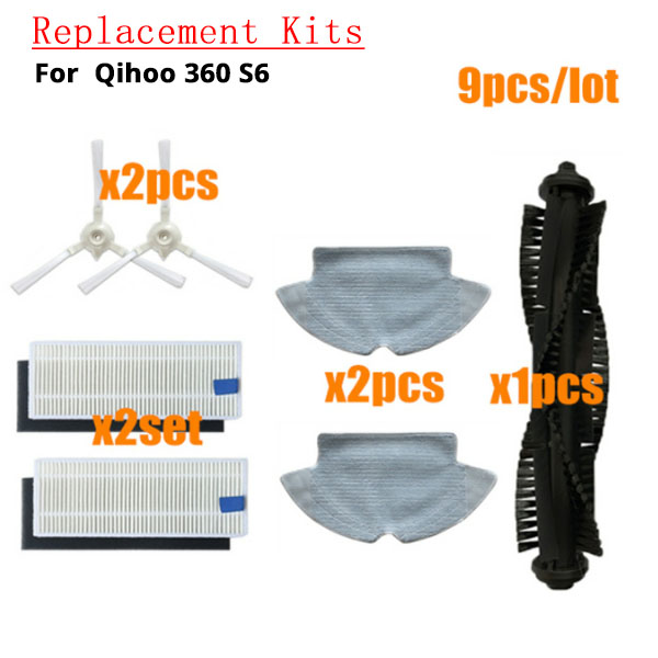 Replacement Kits For Qihoo 360 S6 Robot Vacuum Cleaner