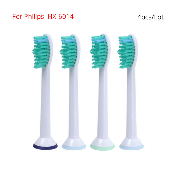 4pcs Replacement Electric Sonic Brush Heads Compatible for Philips HX6013 HX6011 HX6014 HX6530