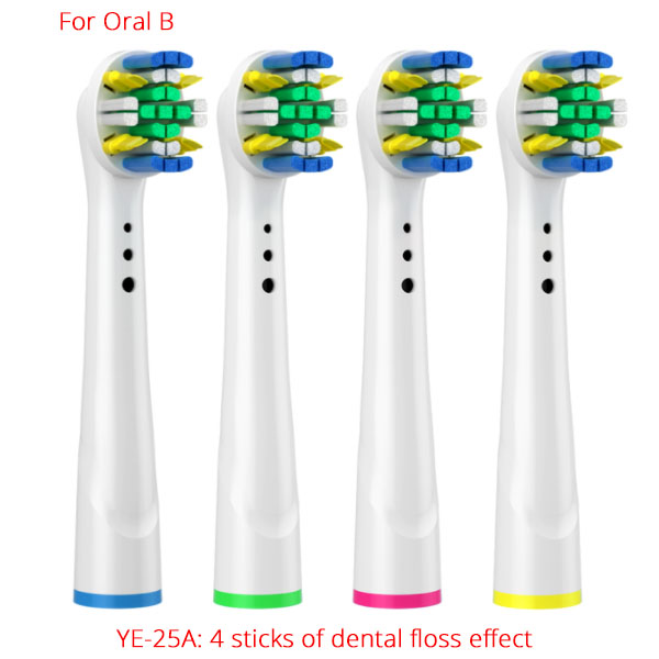 4Pcs/Set YE-25A Electric Toothbrush Head For Oral B Electric Toothbrush	