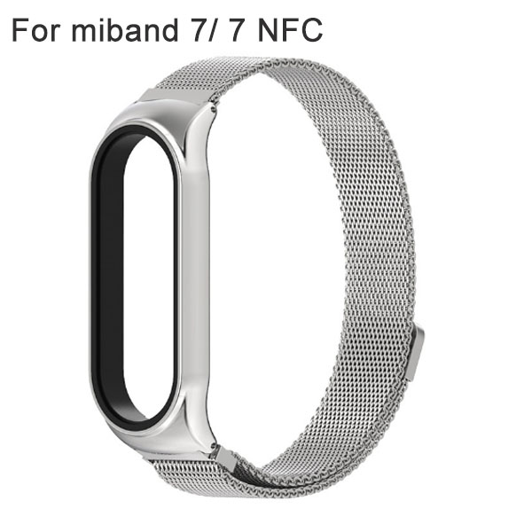 silver MIJOBS Fashion Business Wristband For miband 7/7 NFC