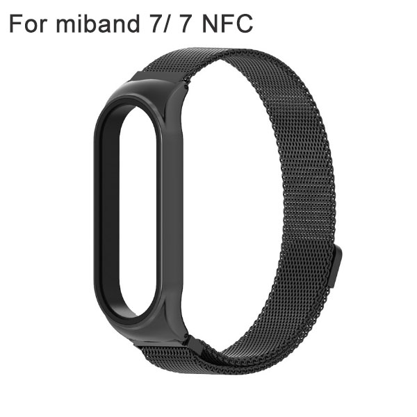 Black MIjobs Fashion Business Wristband For miband 7/7 NFC