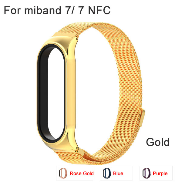   (Gold / Rose Gold / Blue / Purple) mijobs Fashion Business Wristband For miband  7/ 7 NFC  