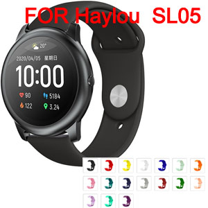  Reverse buckle silicone strap For Haylou solar LS05