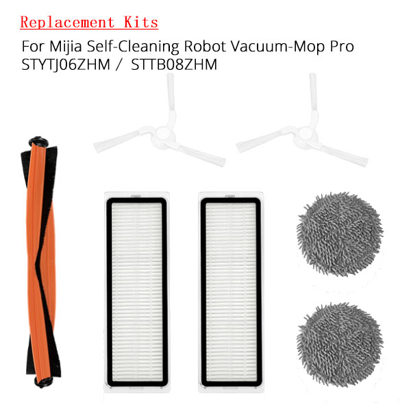 Replacement Kits  For Mijia Self-Cleaning Robot Vacuum-Mop Pro STYTJ06ZHM STTB08ZHM 
