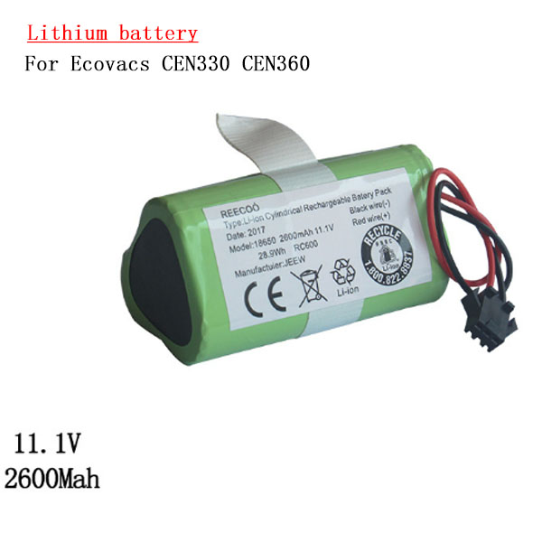 11.1V 2600mAh Lithium battery For Ecovacs CEN330 /CEN360