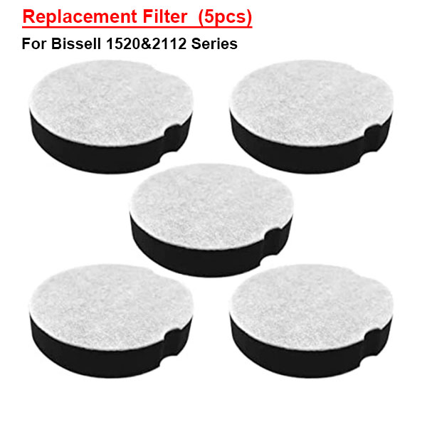  5Pack Replacement Filter For Bissell Powerforce Compact Lightweight Upright 1520&2112 Series Vacuum Cleaner 