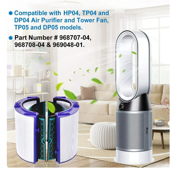 Replacement Filter for Dyson HP04 TP04 DP04 TP05 DP05 Pure Cool, HEPA Air Purifier and Tower Fan 