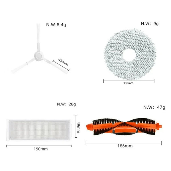   Replacement Kits For Xiaomi Mijia Self-Cleaning Robot 2 /Xiaomi X20 C101  