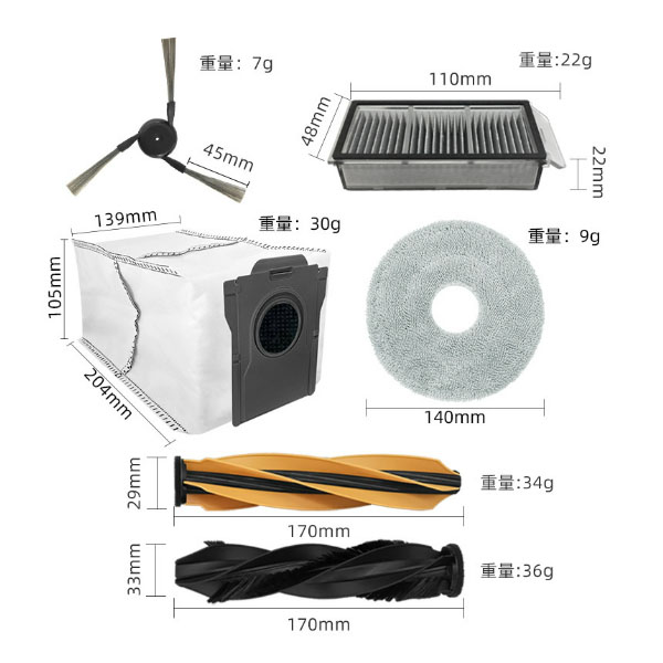  Replacement Kits For  Dreame X50 Ultra / Dreame X50 Master / Dreame L50 Pro Ultra / MOVA V50 Ultra _1