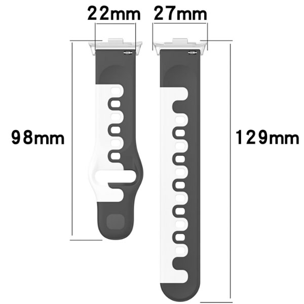  Double-color rubber strap For Redmi Watch5 / Watch4 /mi band9 pro /mi band8 pro _3