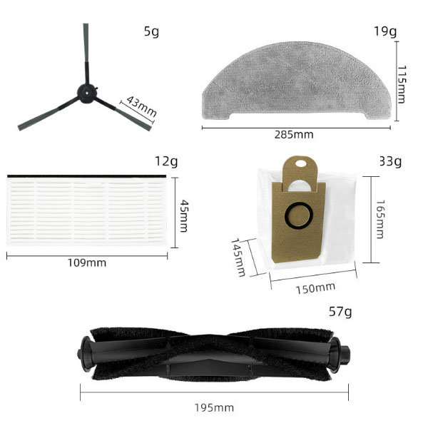  Replacement Kits For Honiture Q6 Pro/Imou L11 Pro/ Laresar L6 Pro/ Airrobo T10+/ Arnagar S8 Pro _1