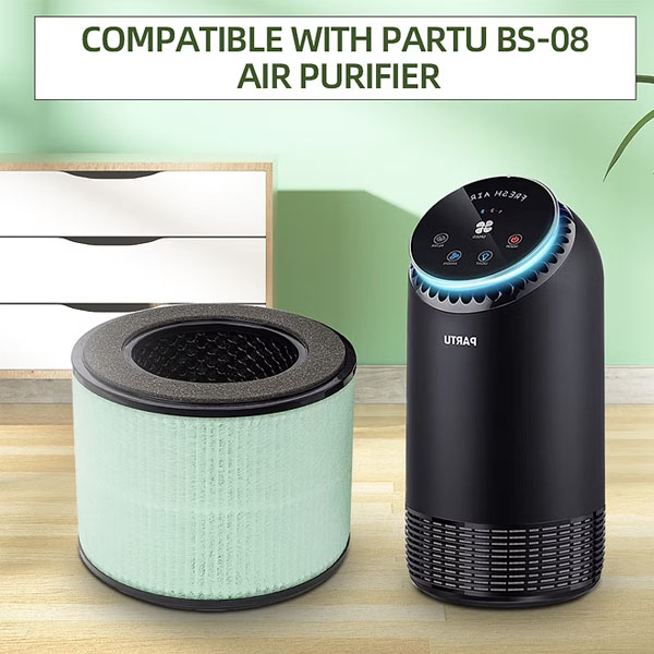  Air Purifier Filter for Partu BS-08 Part U and Part X H13 Upgraded True HEPA Replacement Filter _3