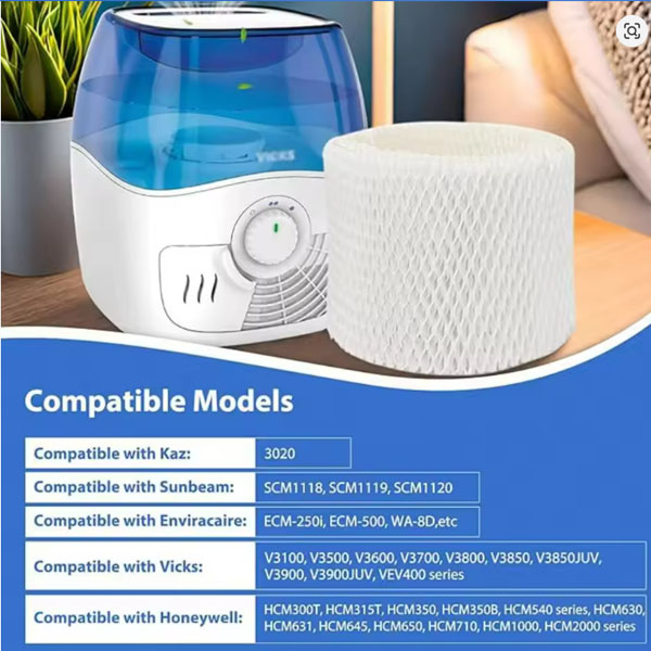  Humidifier Filter WF2 Absorbent Filter Cartridge Compatible with Vicks Kaz Wood Pulp Paper Wet Curtain Replacement Filter _4