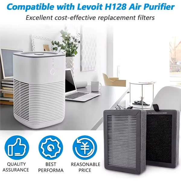  LV-H128 Replacement Filter Compatible for LEVOIT LV-H128 Air Purifier, LV-H128 H13 True HEPA Replacement Filter 2 Pack _2