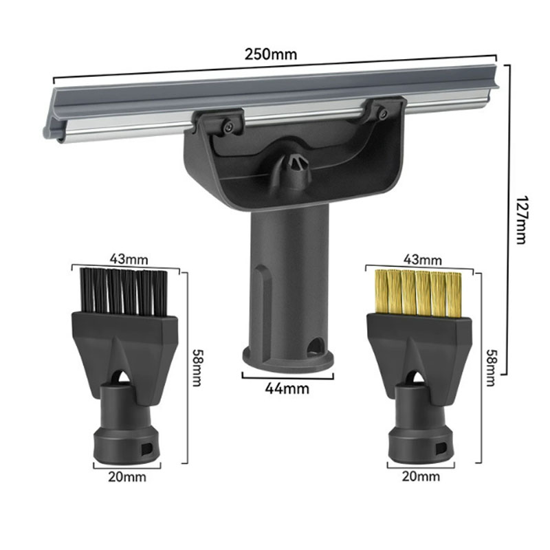  set (Glass scraper+nylon edge brush+flat copper brush) For Karcher SC series vacuum cleaner steam engine _1