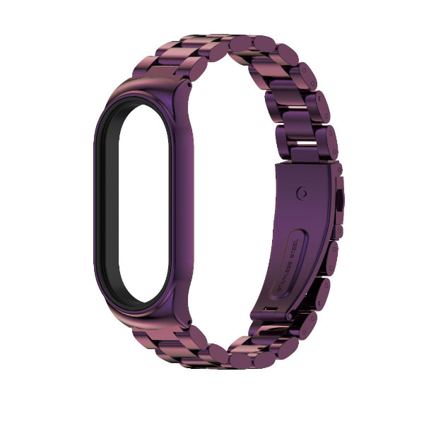  (Gold / Rose Gold / Blue / Purple) mijobs stainless steel Wristband For miband 7/7 NFC 