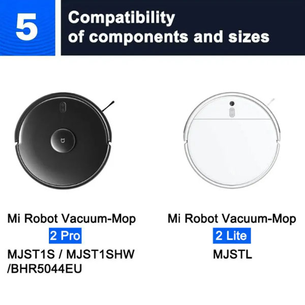  Replacement Kits For Mi Robot Vacuum Mop 2 Lite / Mi Robot Vacuum Mop 2 Pro / MJSTL / MJST1SHW   