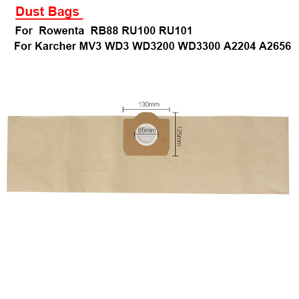  Dust Bags For Rowenta RB88 RU100 RU101  