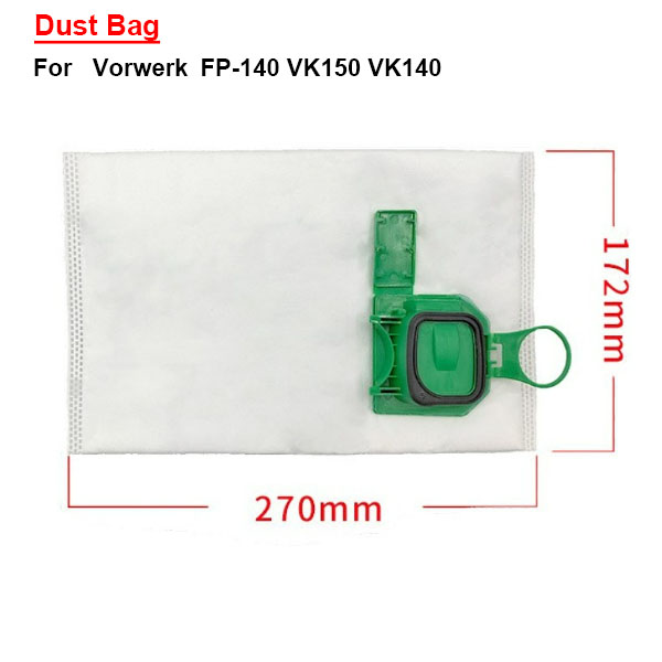  Dust Bag  For Vorwerk FP-140 VK150 VK140 Vacuum Cleaner	 